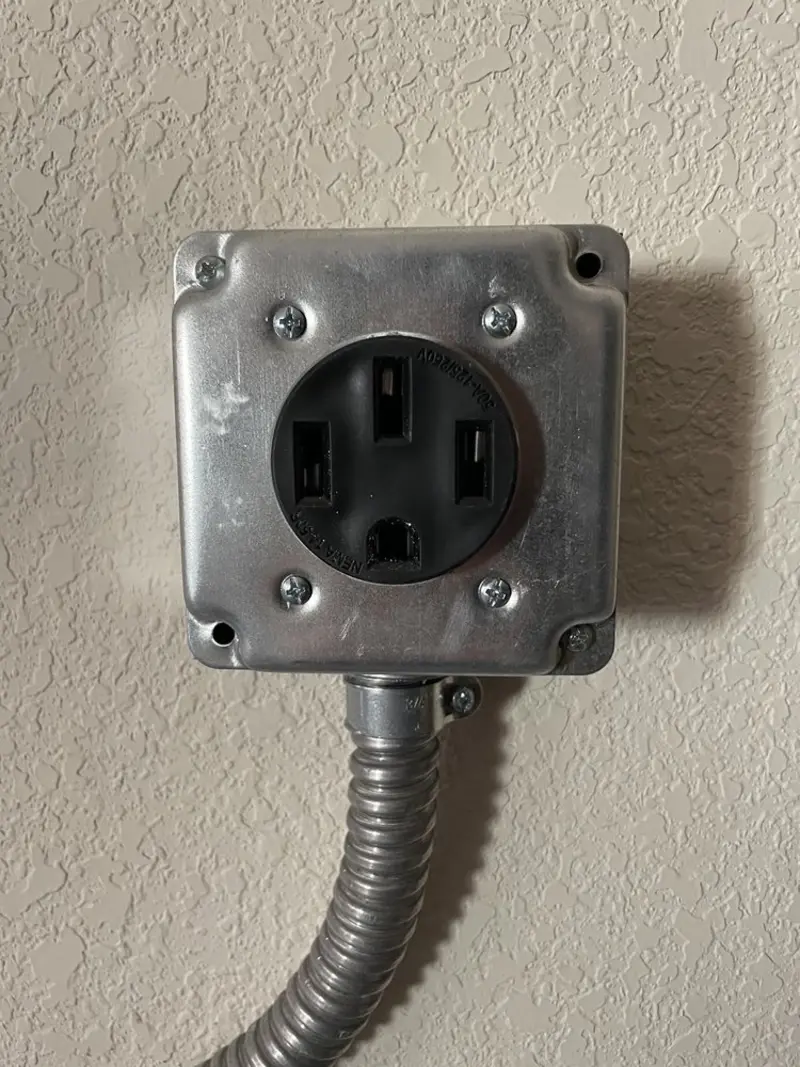 NEMA 14-50 outlet installed for Electrical Panel Upgrade in South Sarasota